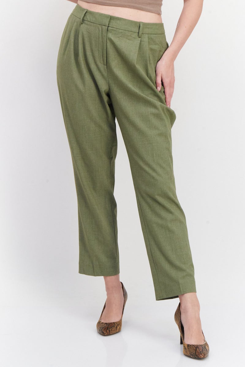 Tahari by Arthur S Levine Women Pleat-Front Cropped Pants, Caper - Image 1
